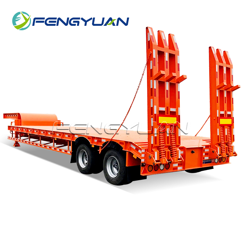 Lowbed Trailer For Heavy Machine Transporter Loading Platform