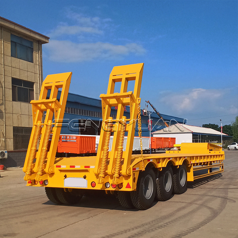 3 Axles Lowbed Semi Trailer