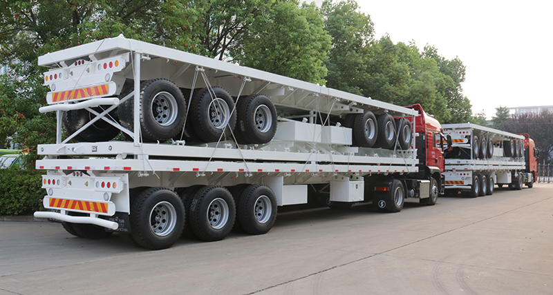 logistics flatbed semi trailer