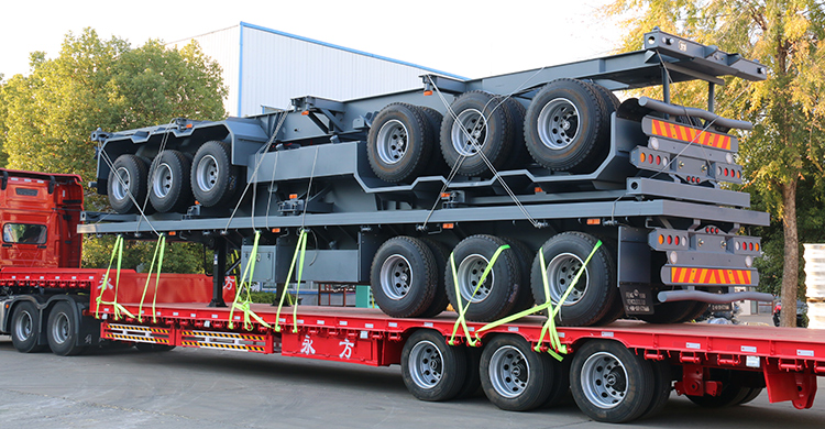 logistics company using flatbed semi trailer