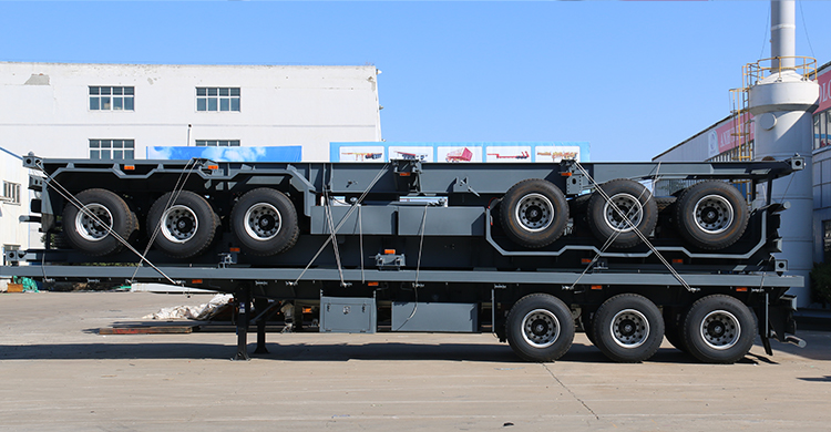 tri axle skeleton semi trailer