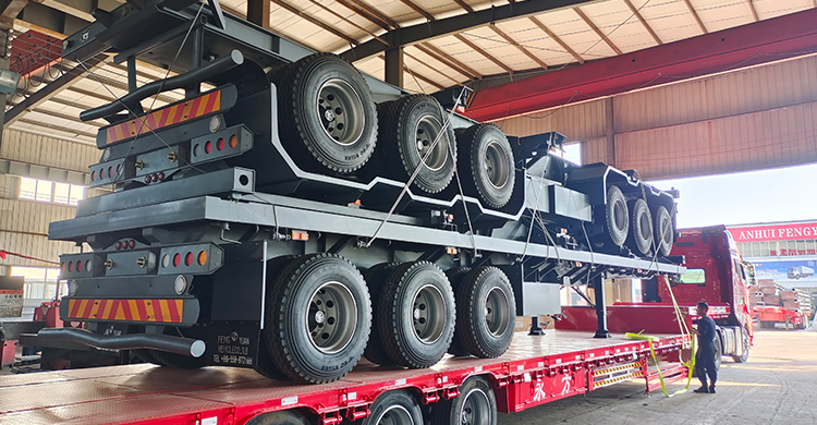 3 axle flatbed semi trailer