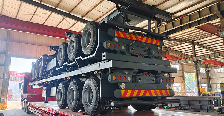 bulk goods shipping flatbed semi trailer