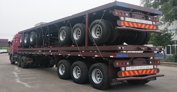 3 axles truck semi trailer